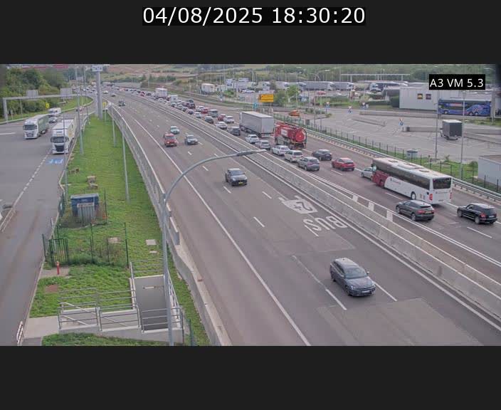 Traffic live webcam Luxembourg Aire de Berchem - A3 - BK 5 - direction France