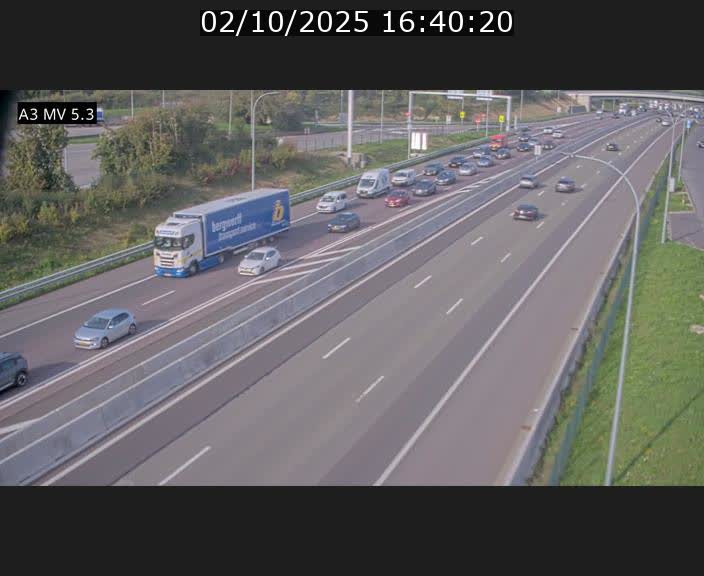 Webcam à l'Aire de Berchem au Luxembourg sur l'A3. Vue orientée vers la France
