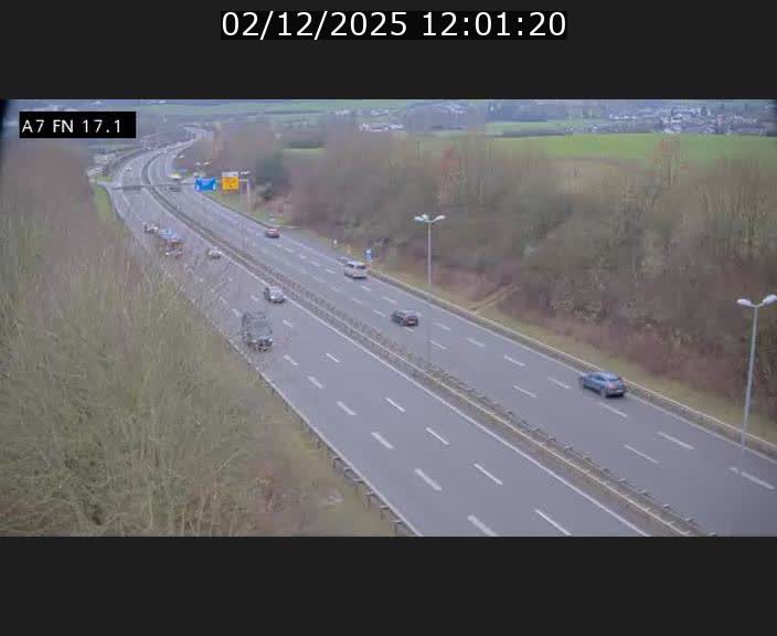 Caméra trafic Luxembourg - A7, Merscherbierg direction Mersch