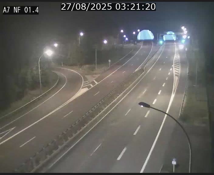 Caméra autoroute Luxembourg A7 - Echangeur Waldhaff - direction Tunnel Stafelter