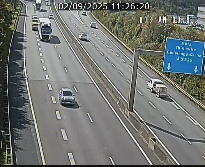 Webcam Autoroute à la Croix de Bettembourg - A3 - BK 9.9 - direction France