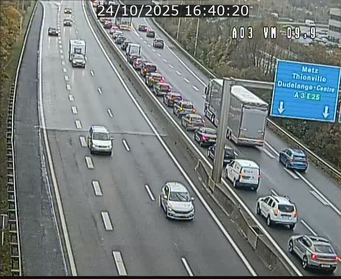 Webcam Autoroute à la Croix de Bettembourg - A3 - BK 9.9 - direction France