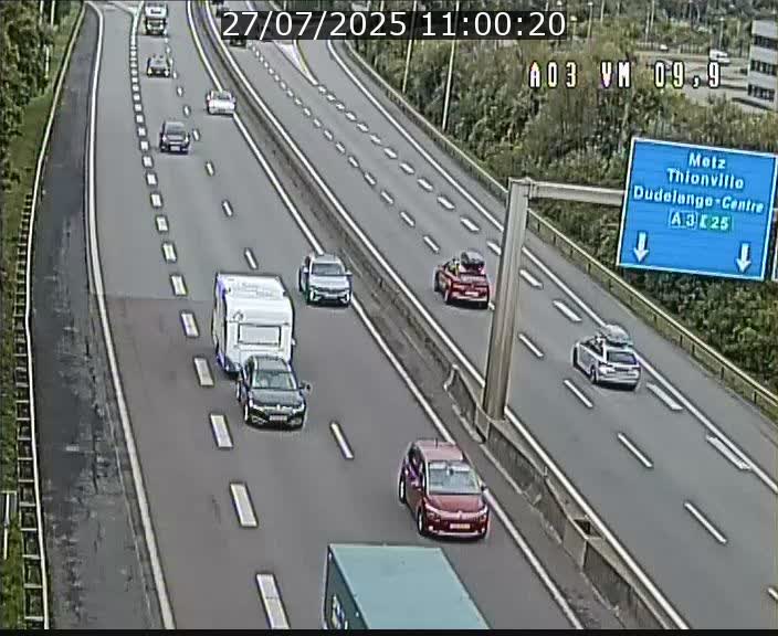 Webcam Autoroute à la Croix de Bettembourg - A3 - BK 9.9 - direction France