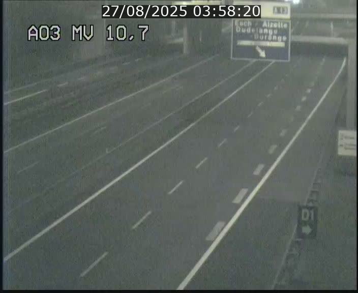 Traffic live webcam Luxembourg Croix de Bettembourg - A3 - BK 10.7 - direction France