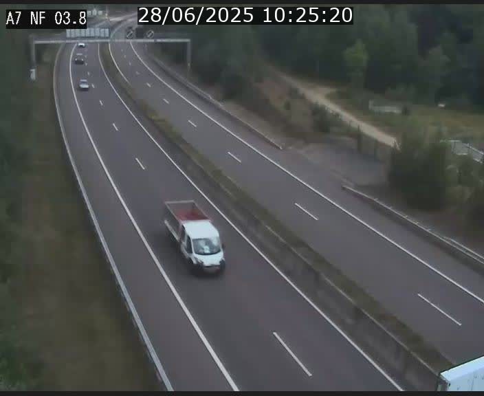 Webcam autoroute A7 au Luxembourg à la sortie du Tunnel Stafelter vers le Nord