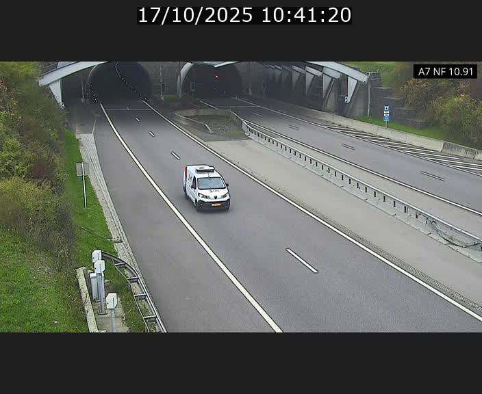 Caméra trafic Luxembourg - A7, Tunnel Gousselerbierg, entrée sud, direction Mersch