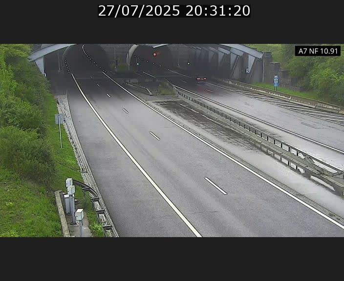 Caméra trafic Luxembourg - A7, Tunnel Gousselerbierg, entrée sud, direction Mersch