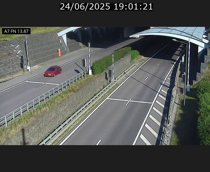 Caméra trafic Luxembourg - A7, Tunnel Gousselerbierg, entrée nord, direction Lorentzweiler