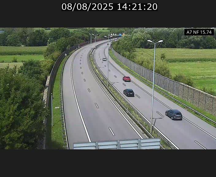 Caméra trafic Luxembourg - A7, Tunnel Mersch, entrée nord, direction Lorentzweiler