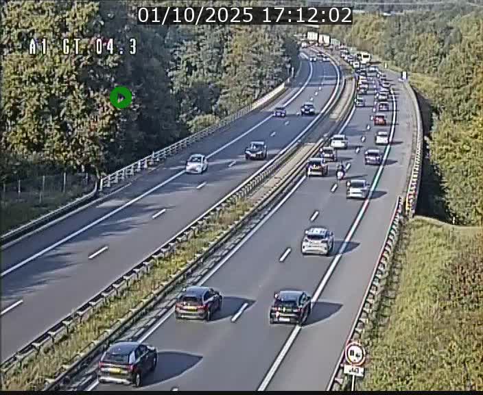Traffic live webcam Luxembourg Itzig - A1 direction Sandweiler - BK 4.3