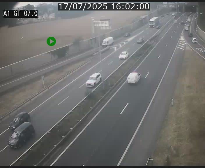 Traffic live webcam Luxembourg Cents - A1 direction Kirchberg - BK 7