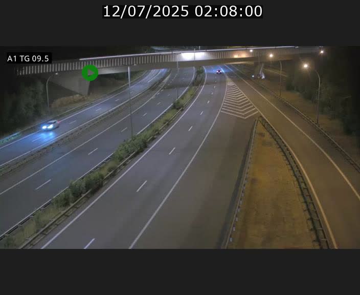 Traffic live webcam Luxembourg Jonction Grünewald - A1 direction Luxembourg-ville - BK 9.5