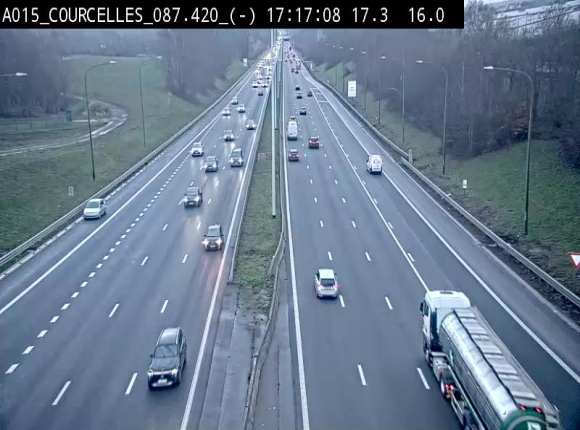 Webcam autoroute Belgique - Viesville - E42 direction Mons - BK 84.35