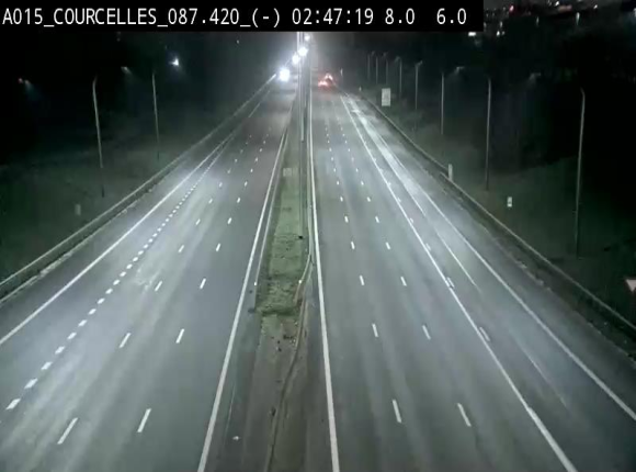 Webcam autoroute Belgique - Viesville - E42 direction Mons - BK 84.35