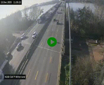 Webcam sur le périphérique de Bordeaux à l'est de la ville. Caméra située sur le Pont Mitterand sur la N230