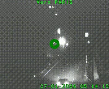 Caméra routière sur l'autoroute A20 à Bessines-sur-Gartempe. Vue orientée vers Paris