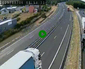 Caméra autoroute A75 à hauteur du col du rocher blanc en direction de Montpellier