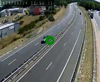 Caméra autoroute A75 à hauteur du col du rocher blanc en direction de Montpellier
