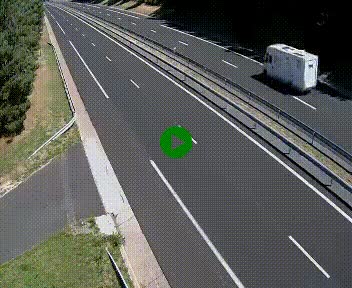 Caméra autoroute A75 à hauteur du col des Issartets en direction de Montpellier
