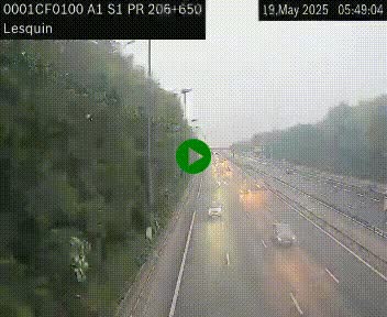 Webcam autoroute A1 à hauteur de Lesquin. Vue orientée vers Lille