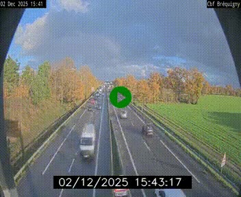 Webcam sur le périphérique de Rennes (N136) à hauteur du quartier Bréquigny, au sud de la ville