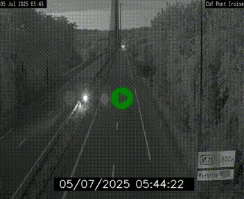 Webcam sur la N165 après le Pont de l'Iroise, à l'entrée de Brest