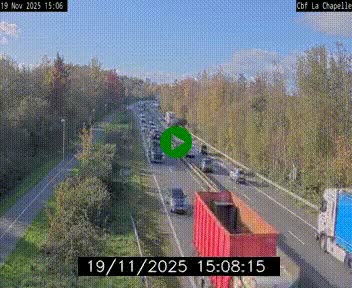 Webcam sur le périphérique de Nantes (N844) à hauteur de Porte de la Chapelle, au nord de la ville