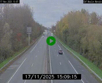 Webcam sur le périphérique de Nantes (N844) entre la Porte de Saint-Luce et la Porte d'Anjou, à l'est de la ville