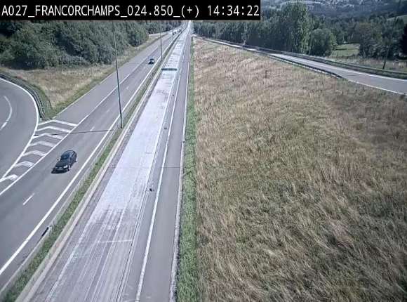 Caméra autoroutière à proximité du circuit de Spa-Francorchamps à Stavelot sur l'A27/E42