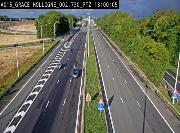 Caméra trafic Belgique - Grâce-Hollogne - E42, jonction avec A604, direction Loncin/Aéroport de Liège -  BK 3.2