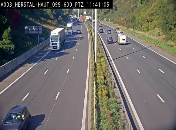 Webcam E40 à Herstal en direction de Liège et en provenance d'Aachen