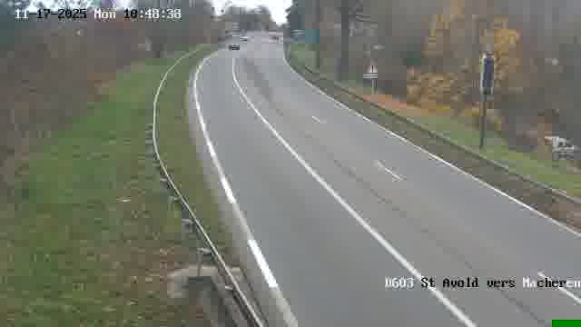 Webcam sur la D603 située à proximité de Saint-Avold. Vue orientée vers Macheren.
