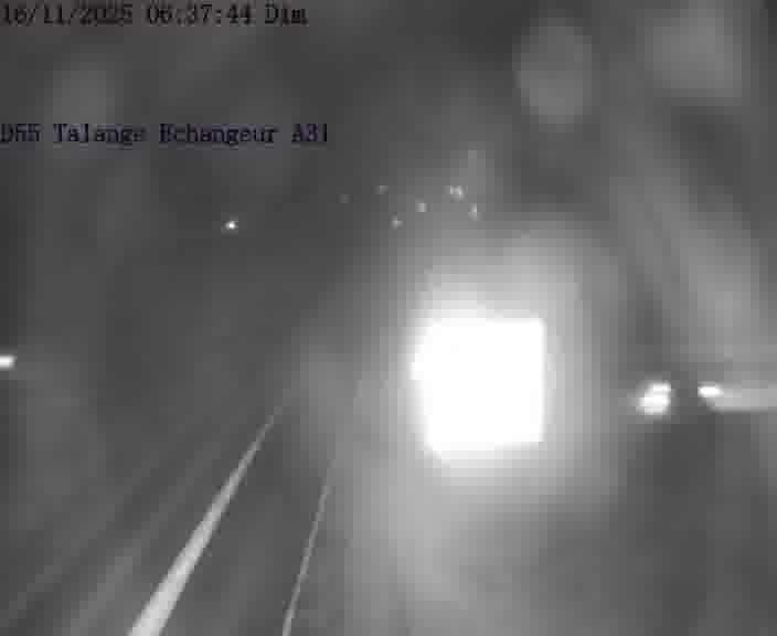 Webcam sur la D55 à Talange au niveau du pont surplombant l'A31 (sens droite-gauche vers Luxembourg). Vue orientée vers Ay-sur-Moselle.