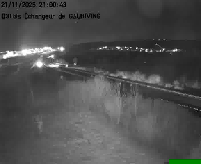 Dispositif d’observation sur D31bis (France) à Gaubiving, en direction de Sarreguemines, offrant une visualisation fiable des conditions de circulation.