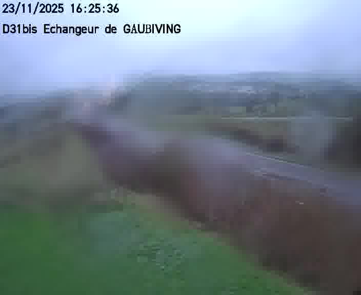 Dispositif d’observation sur D31bis (France) à Gaubiving, en direction de Sarreguemines, offrant une visualisation fiable des conditions de circulation.