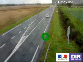 Webcam routière sur la RN7 à hauteur de Toulon-sur-Allier, entre Moulins et Vichy