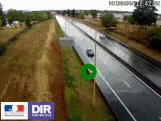 Webcam à Mably, à proximité de Roanne en direction de Moulins sur la N7