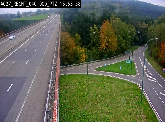 Webcam sur A27/E42 après Malmedy. Vue orientée vers l'Allemagne