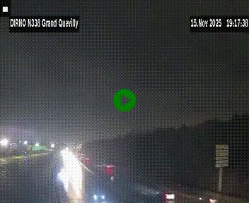 Webcam routière sur N338 à hauteur de Grand-Quevilly en périphérie de Rouen. Vue orientée vers Rouen