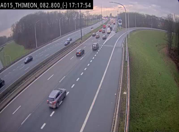Caméra trafic Belgique - Thiméon - E42, jonction avec A54 (E420) direction La Louvière/Charleroi - BK 82.82