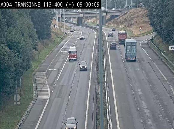 Webcam dans les Ardennes sur l'E411 à hauteur de Transinne. Vue orientée vers le sud de la Belgique