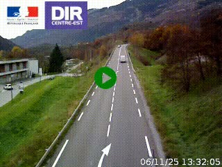 Web cam sur la N90 à Aime, en provenance de Bourg-Saint-Maurice et en direction d'Albertville