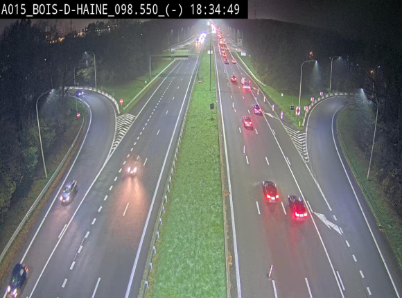 Webcam autoroute Belgique - Bois d'Haine - E42 - BK 98.6