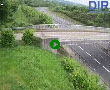 Webcam sur A84 à hauteur de Pont-Farcy, au niveau du pont autoroutier sur la Vire, au sud de Saint-Lô