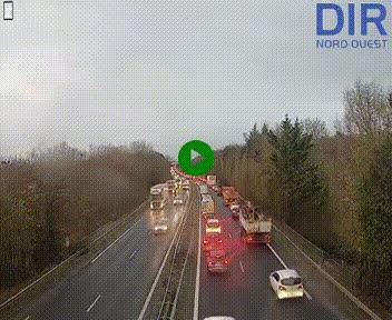 Webcam sur le périphérique de Caen (N814) à l'est de la ville, à Mondeville hauteur de la sortie 2, Presqu'île-Rives de l'Orne, au bout de l'autoroute A13