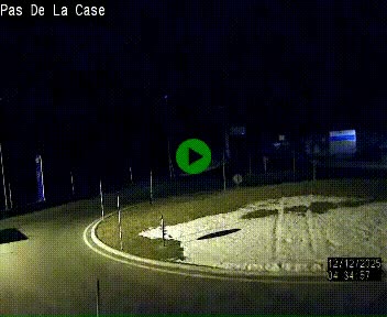 Webcam sur la N22 au niveau du poste frontière entre la France et Andorre à proximité de Pas de la Case à plus de 2000 mètres d'altitude