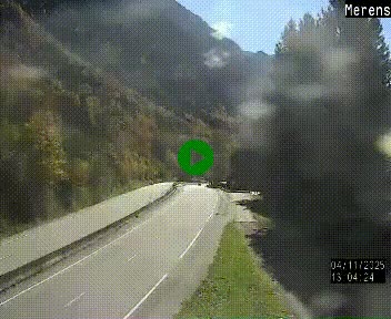 Webcam dans les Pyrénées à hauteur de Mérens-les-Vals sur N320, en direction de Pas de la Casa (Andorre)