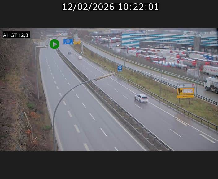 Traffic live webcam Luxembourg Senningerberg - A1 direction Allemagne - BK 12.3