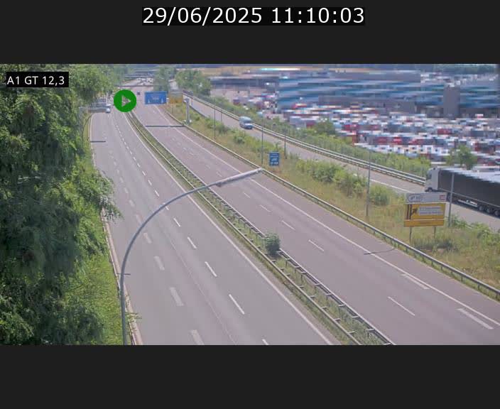 Traffic live webcam Luxembourg Senningerberg - A1 direction Allemagne - BK 12.3