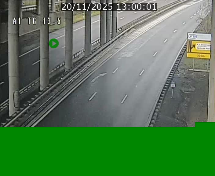 Traffic live webcam Luxembourg Senningen - A1 direction Luxembourg - BK 13.5